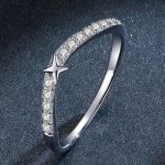 Strieborný prsteň s hviezdou, veľkosť 6