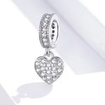 Strieborný prívesok, prsteň so srdiečkom