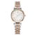 Dámske náramkové hodinky, s kovovým remienkom, strieborno-ružovo-zlaté