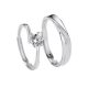 Ezüst karikagyűrű, egy pár, állítható méret