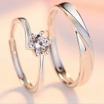 Ezüst karikagyűrű, egy pár, állítható méret