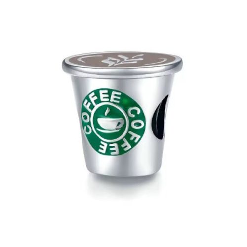 Ezüst charm, kávéspohár