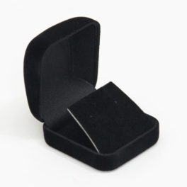   Zamatová šperkovnica na náhrdelník, náušnice a set, čierna