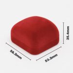 Zamatová šperkovnica na náhrdelník, náušnice a set, červená