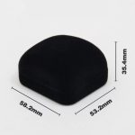 Zamatová šperkovnica na náhrdelník, náušnice a set, čierna