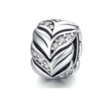 Strieborné kúzlo, s listami