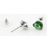 Srdce náušnice, zdobené krištáľom Swarovski