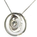 Sústredný okrúhly náhrdelník, Crystal, zdobený kryštálmi Swarovski