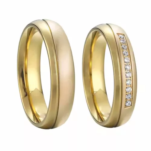 Női karikagyűrű rozsdamentes acélból, 10-es méret