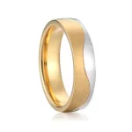Férfi karikagyűrű nemesacélból, aranybevonattal, 13-as méret