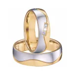 Férfi karikagyűrű nemesacélból, aranybevonattal, 7-es méret