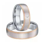 Női karikagyűrű rózsaarany bevonattal, 9-es méret