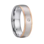 Női karikagyűrű rózsaarany bevonattal, 10-es méret