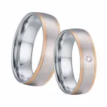 Férfi karikagyűrű rózsaarany bevonattal, 9-es méret