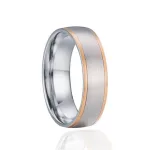 Férfi karikagyűrű rózsaarany bevonattal, 7-es méret