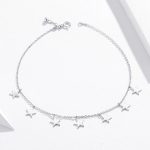 Strieborný nánožník s hviezdičkami