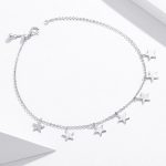 Strieborný nánožník s hviezdičkami