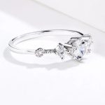 Strieborný zásnubný prsteň, veľkosť 7