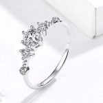 Strieborný zásnubný prsteň, veľkosť 6