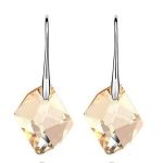 Náušnice kosoštvorec, Crystal GSHA, zdobené kryštálmi Swarovski