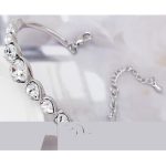 Súprava šperkov v tvare srdca, Crystal, zdobená kryštálmi Swarovski