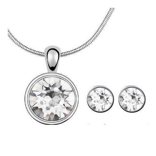 Kruhová súprava šperkov, zdobená kryštálmi Swarovski