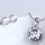 Kruhová súprava šperkov, zdobená kryštálmi Swarovski