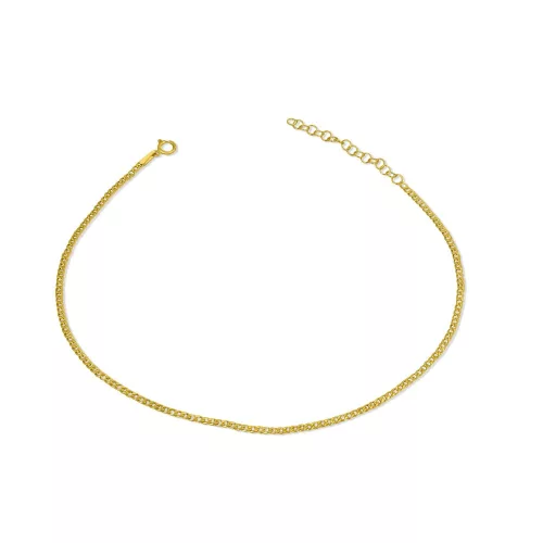 Náramok Pancer zo 14k zlata sploštený, 28 cm
