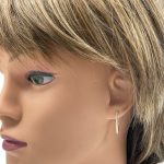 Kruhové náušnice zo 14k zlata, priemer 21 mm, s kryštálmi