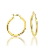 Elegantné kruhové náušnice zo 14 kt zlata