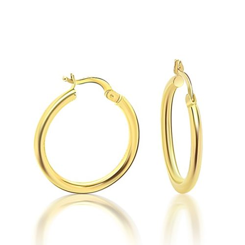 Elegantné kruhové náušnice zo 14 kt zlata