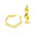 Náušnice zo 14k zlata, vlnité