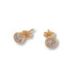 Zlaté náušnice, zasúvacie, s kryštálom