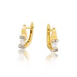 Náušnice zo 14k zlata s kryštálmi
