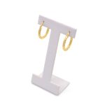 Kruhové náušnice zo 14 kt zlata so zárezmi