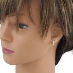 Náušnice zo 14k zlata s tromi kryštálmi