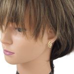 Náušnice zo 14 kt zlata s odstavcom, gravírovaný vzor