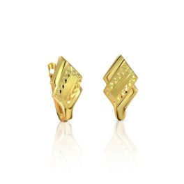 Náušnice zo 14k zlata v tvare kosoštvorca