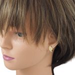 Náušnice zo 14k zlata v tvare kosoštvorca