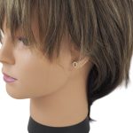 Náušnice zo 14k zlata, oválne, zdobené kryštálmi