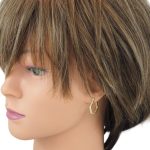 Náušnice zo 14k zlata, šesťhranné, zdobené kryštálmi