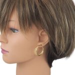 Kruhové náušnice zo 14 kt zlata, priemer 30 mm