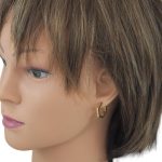 Kruhové náušnice zo 14 kt zlata, šesťhran