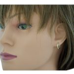 Kruhové náušnice zo 14 kt zlata s kryštálmi