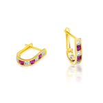 Náušnice zo 14k zlata, ružové