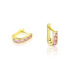 Náušnice pre deti zo 14k zlata, ružové