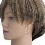 Náušnice zo 14k zlata, točená obruč 3,3 cm