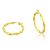 Náušnice zo 14k zlata, točená obruč, 3,5 cm