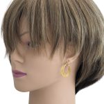 Kruhové náušnice zo 14k zlata, spletené, točené, 2,5 cm