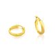 Kruhové náušnice zo 14 kt zlata, točené